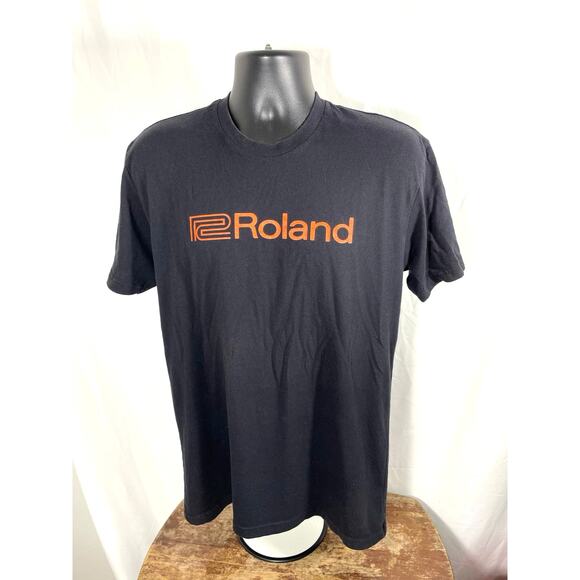 Roland Logo Black T-Shirt Music Gear Graphic Tee XL - Picture 1 of 6